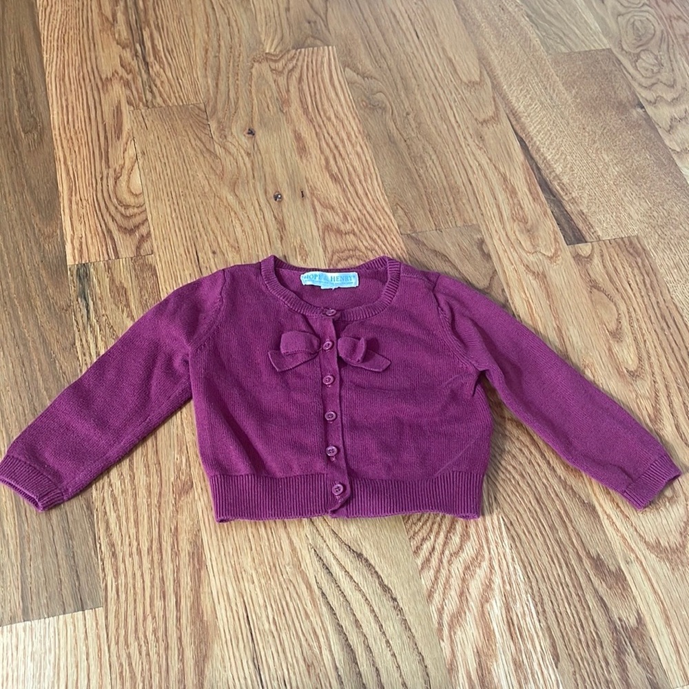 Hope & Henry Baby Bow Sweater